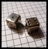 Dice : Dice - Metal Dice - Silver - 6d